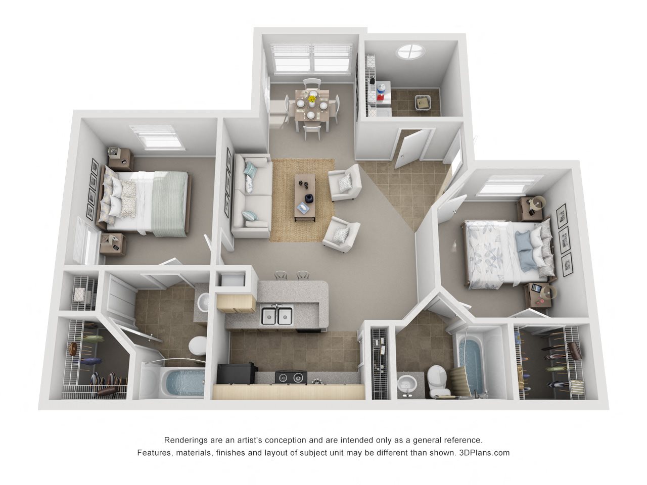 2 Bedroom Floor Plan 2